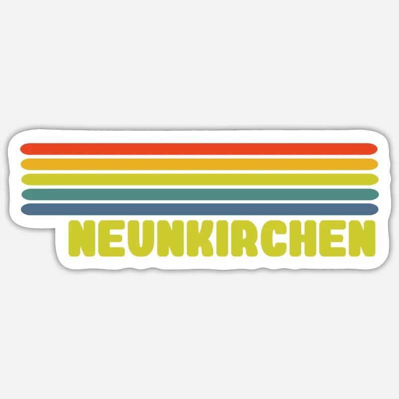 Neunkirchen - Sticker Größe S (10 x 10 cm) - Mattweiß
