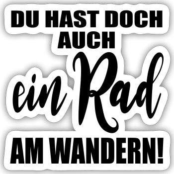 RAD AM WANDERN - Sticker Größe S (10 x 10 cm) - Mattweiß - Vorne