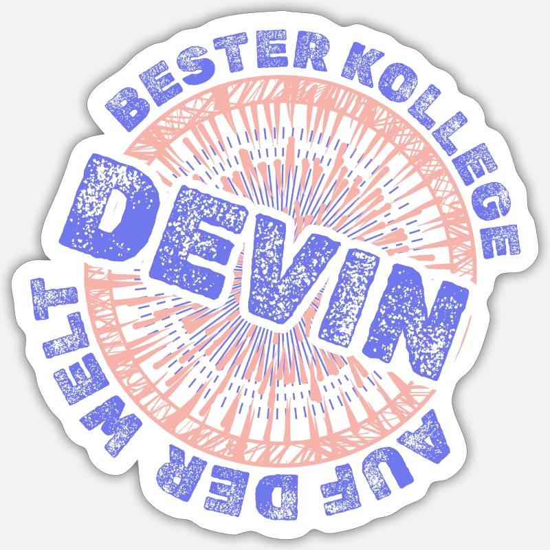 Mitarbeiter Devin Sticker Größe S (10 x 10 cm)
