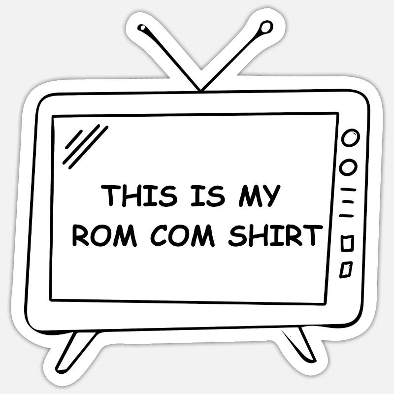 Rom Com Funny Quote - Sticker size S (10 x 10 cm) - white matte