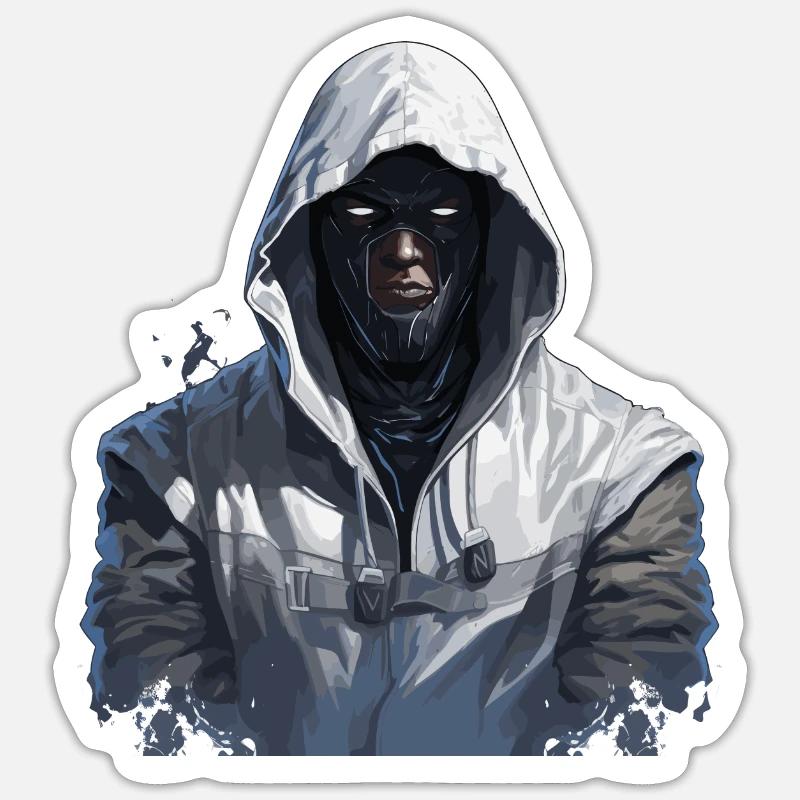 silent shadow - Sticker size S (10 x 10 cm) - white matte