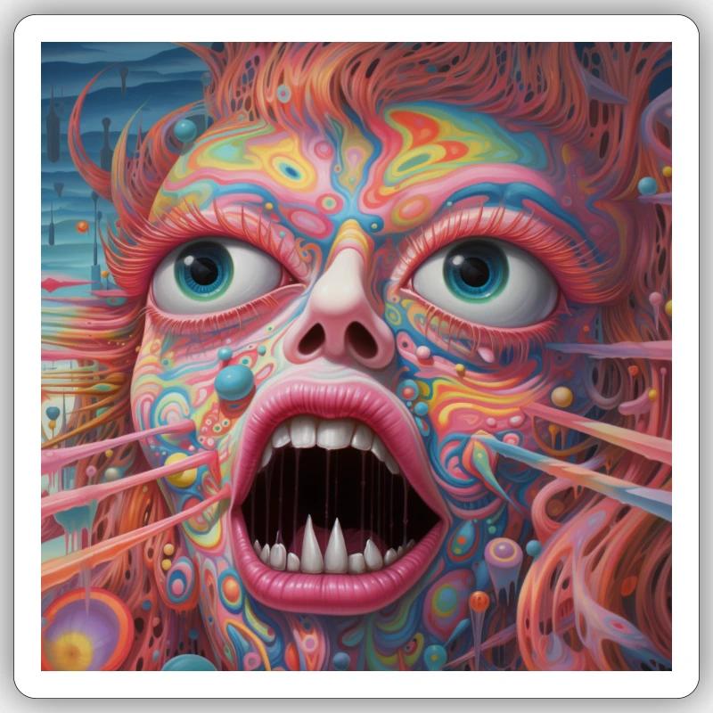 Bizarre world Sticker size S (10 x 10 cm)