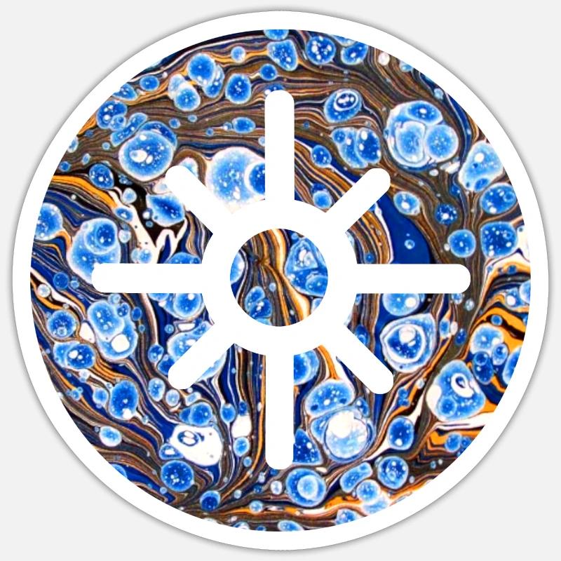 Hexenrune Schutz Glück E 262 - Sticker taille S (10 x 10 cm) - blanc mat