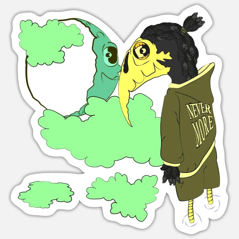 JAMAIS PLUS Sticker taille S (10 x 10 cm)