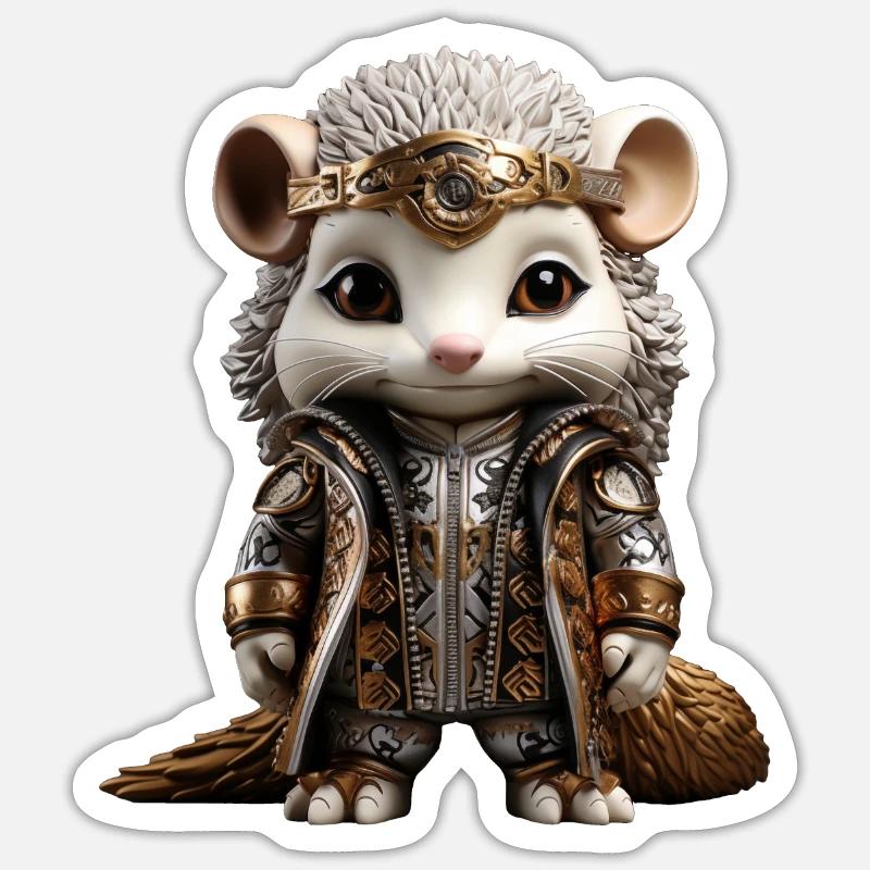 Mlle Spike - Sticker taille S (10 x 10 cm) - blanc mat