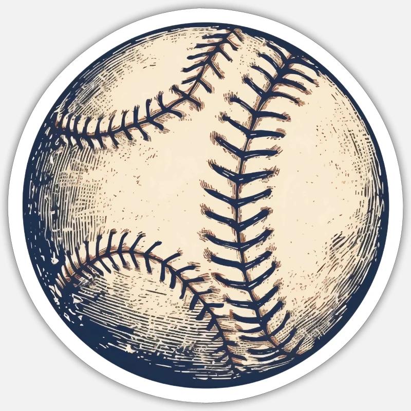 BASEBALL BALL Sticker size S (10 x 10 cm)