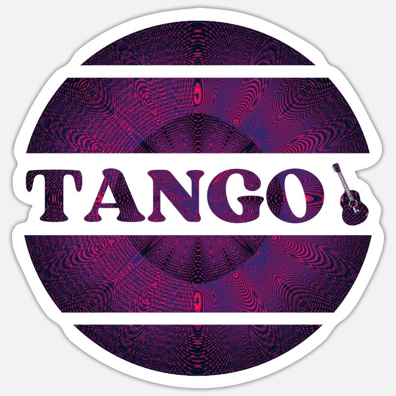 Tango dancing - Sticker size S (10 x 10 cm) - white matte