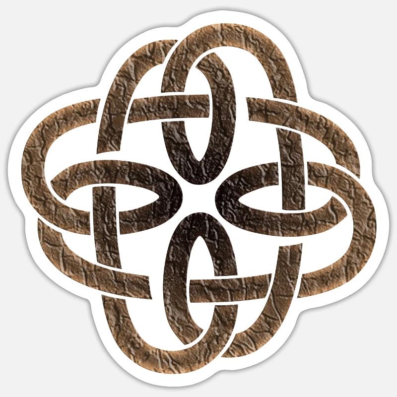 Celtic40 Stein - Sticker Größe S (10 x 10 cm) - Mattweiß