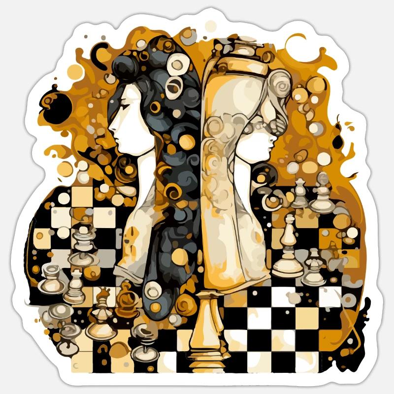 Combat de reines - Sticker taille S (10 x 10 cm) - blanc mat