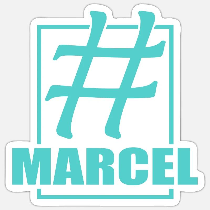 Social Marcel - Sticker taille S (10 x 10 cm) - blanc mat