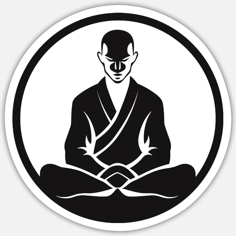 trainiere den Geist - Sticker Größe S (10 x 10 cm) - Mattweiß