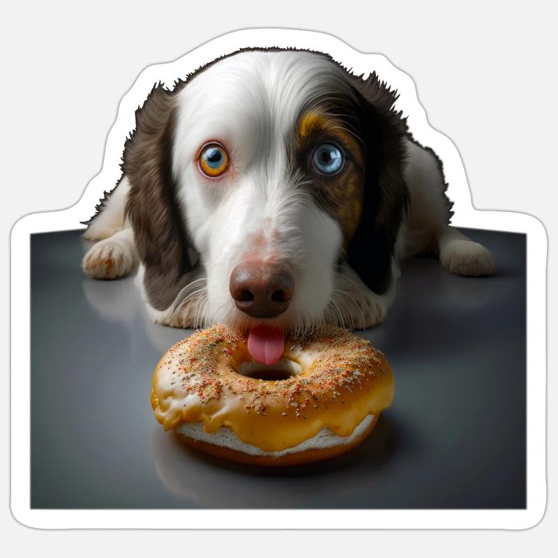 Absolut Self control dog 01 sans - Sticker taille S (10 x 10 cm) - blanc mat