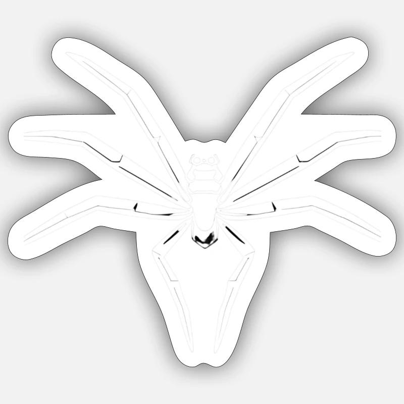 Faszinierende Tarantel Spinne - Sticker Größe S (10 x 10 cm) - Mattweiß