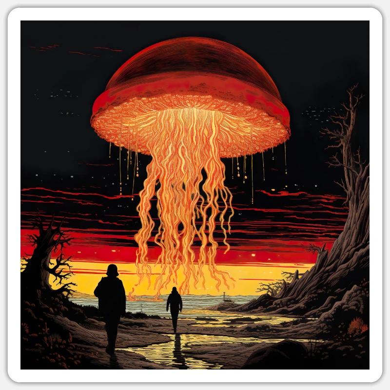 Gelée spatiale Sticker taille S (10 x 10 cm)