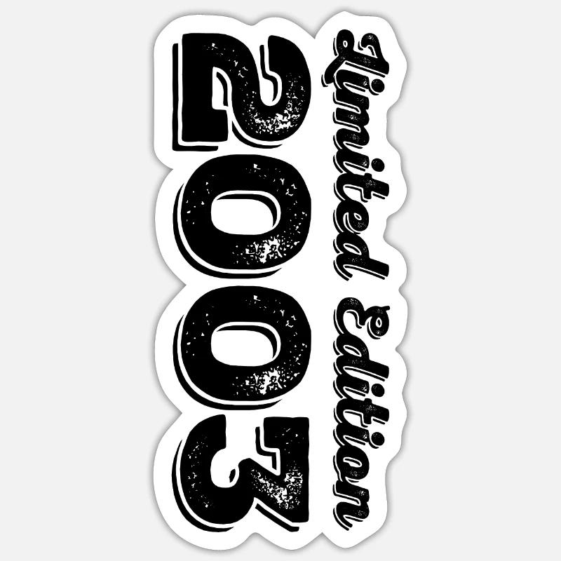 Millésime 2003 - Sticker taille S (10 x 10 cm) - blanc mat