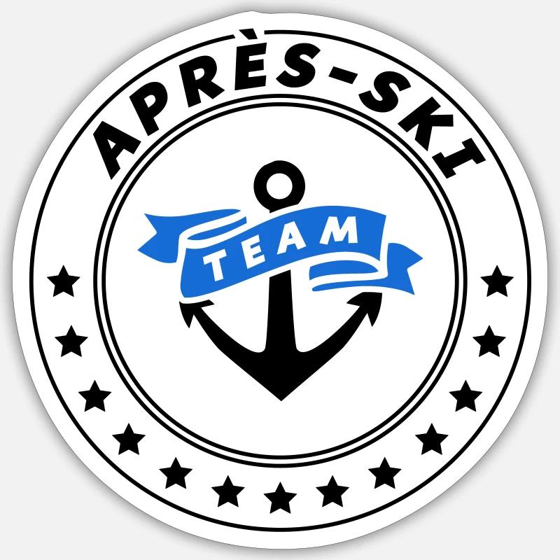 Après Ski Team Anker - Sticker size S (10 x 10 cm) - white matte