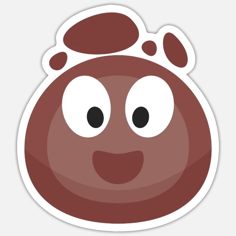 Élément Terre (Bulle) - Sticker taille S (10 x 10 cm) - blanc mat