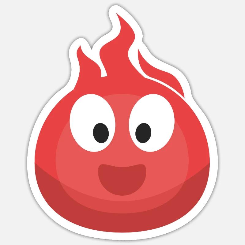 Element Feuer (Bubble) Sticker Größe S (10 x 10 cm)