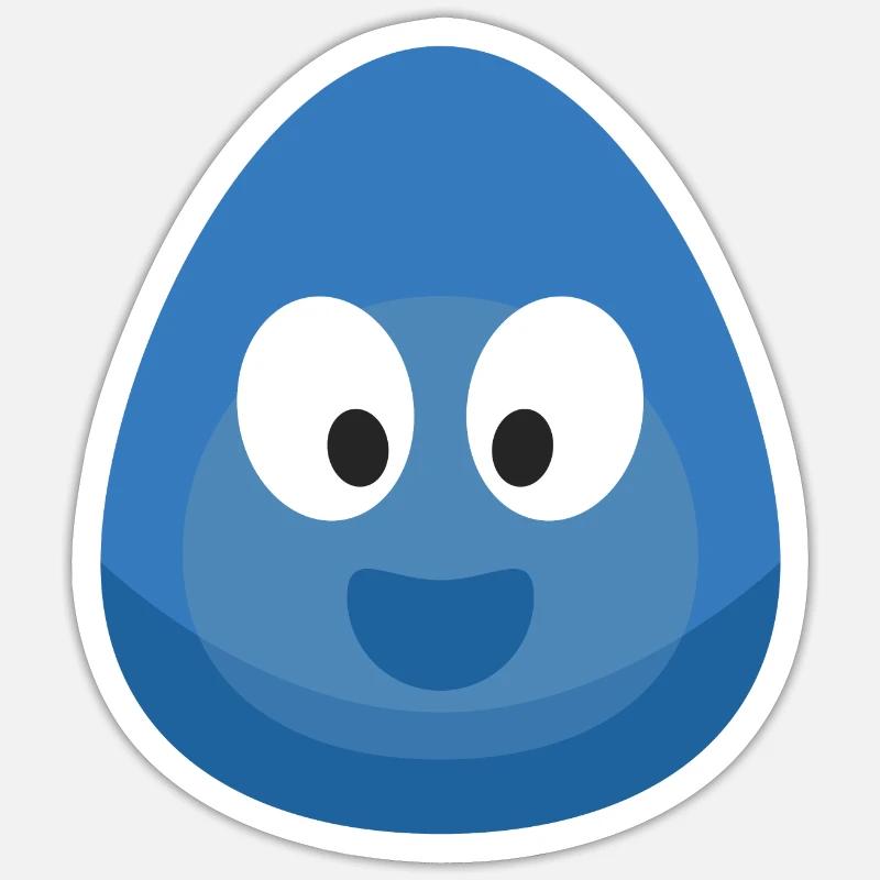 Element Wasser (Bubble) - Sticker Größe S (10 x 10 cm) - Mattweiß