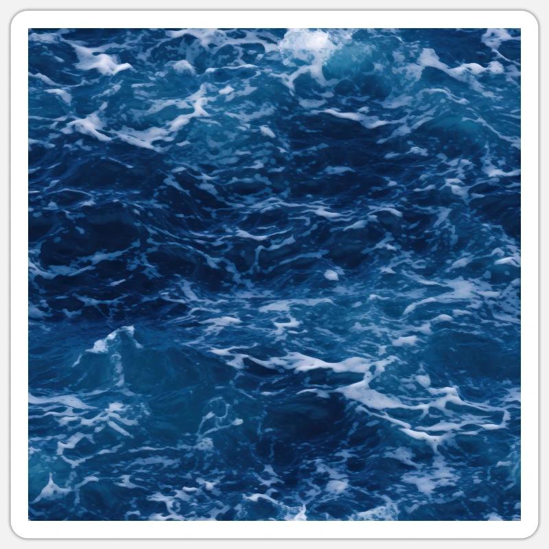 Midnight Serenade: Photorealistic Ocean Whispers Sticker size S (10 x 10 cm)