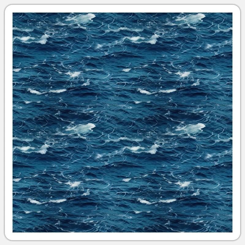 Midnight Serenade: Photorealistic Ocean Whispers Sticker size S (10 x 10 cm)