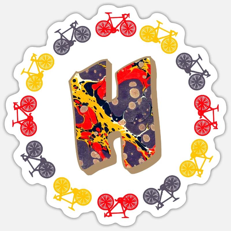 Bicyclette E 202 H - Sticker taille S (10 x 10 cm) - blanc mat