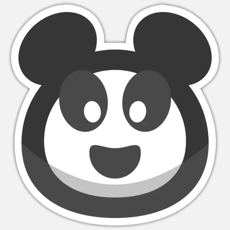 Panda (Bubble) Sticker Größe S (10 x 10 cm)