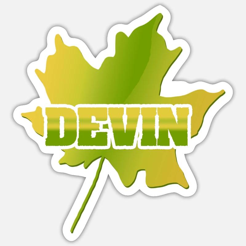 Maple Leaf Devin - Sticker taille S (10 x 10 cm) - blanc mat