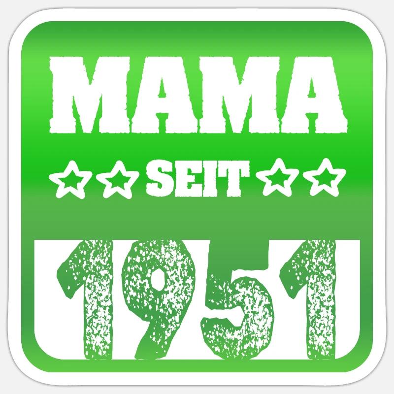 Mutter 1951 - Sticker Größe S (10 x 10 cm) - Mattweiß