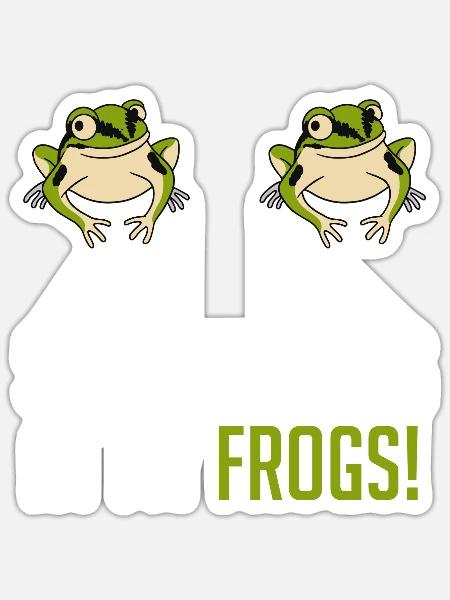 Funny Stop Staring At My Frogs Amphibian Toad Herp - Sticker Größe S (10 x 10 cm) - Mattweiß