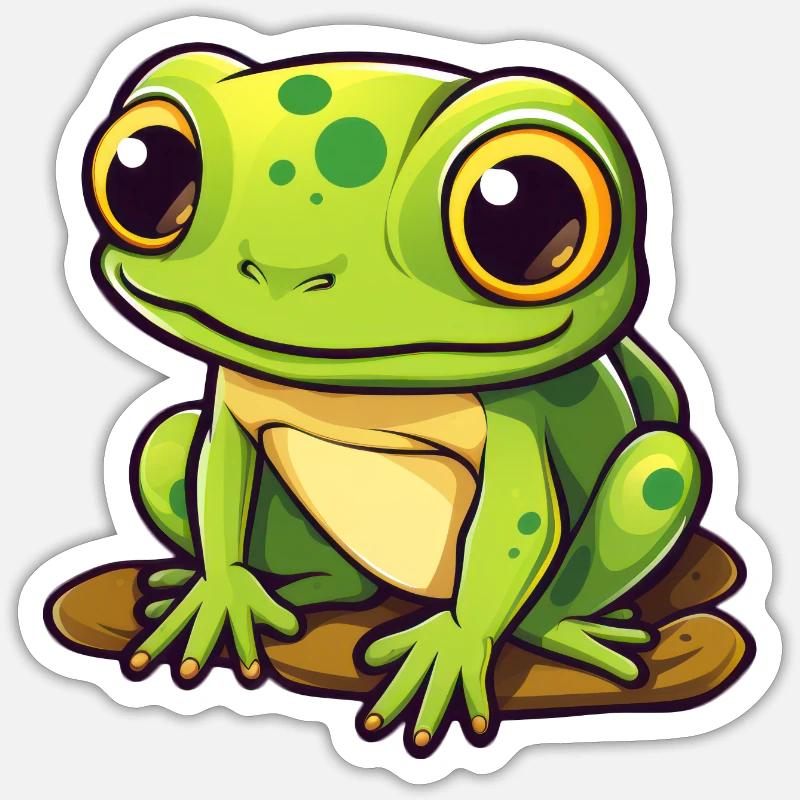 Frog - Sticker size S (10 x 10 cm) - white matte