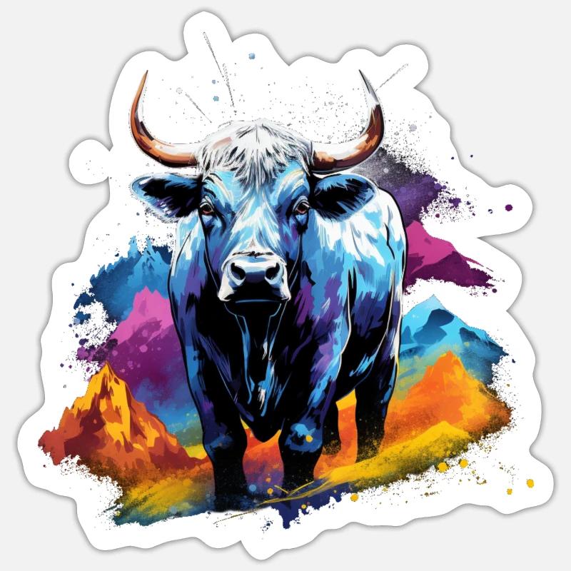 Eringer, Schweizer Eringerkuh Sticker Größe S (10 x 10 cm)