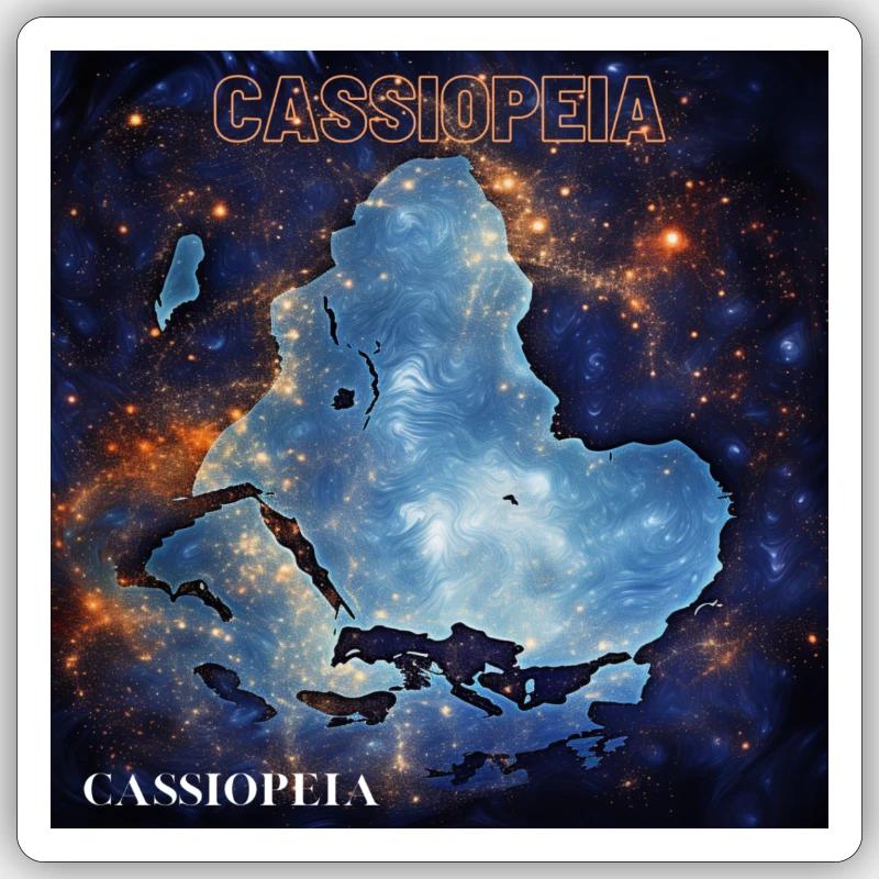 Cassiopeia - Sticker size S (10 x 10 cm) - white matte