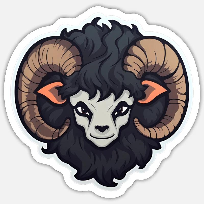 Chèvre chèvre chèvre effrayante - Sticker taille S (10 x 10 cm) - blanc mat