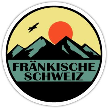Fränkische Schweiz - Sticker Größe S (10 x 10 cm) - Mattweiß - Vorne