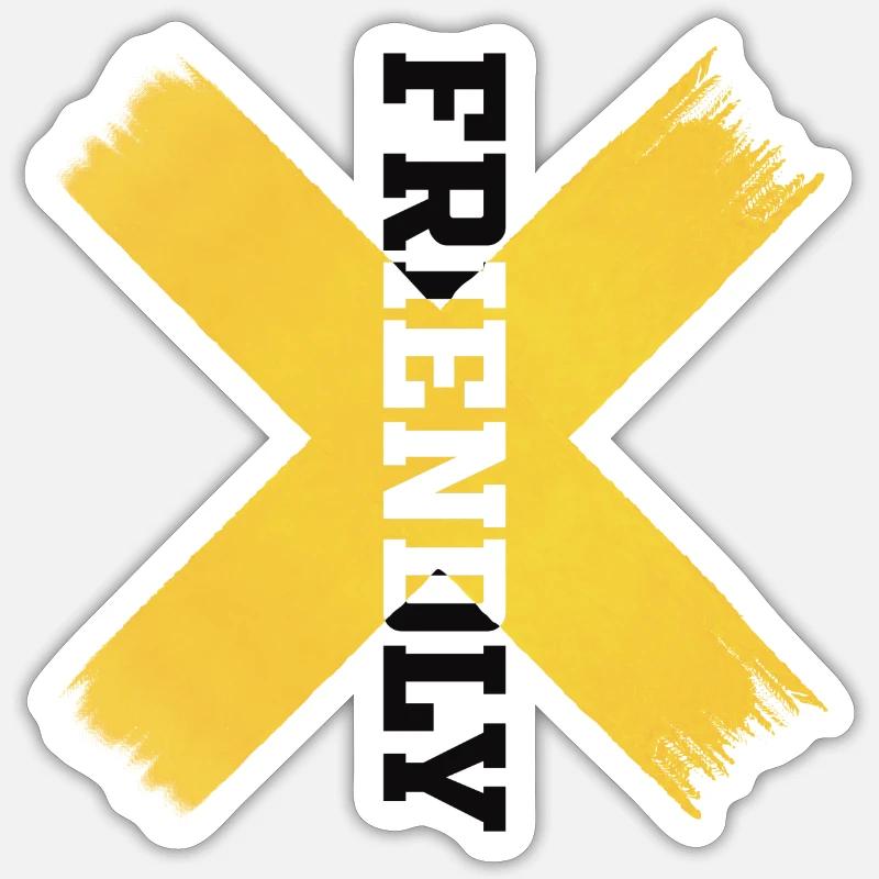 Amicable - Sticker size S (10 x 10 cm) - white matte