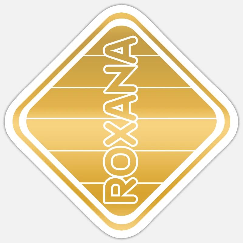 First name Roxana - Sticker size S (10 x 10 cm) - white matte