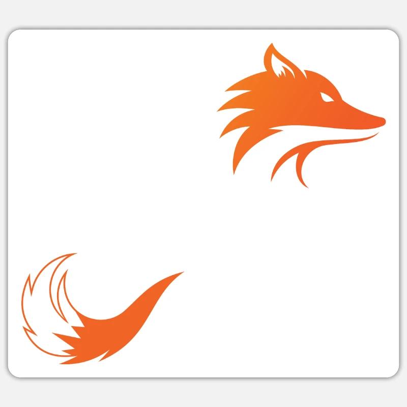 Fuchs - Sticker Größe S (10 x 10 cm) - Mattweiß