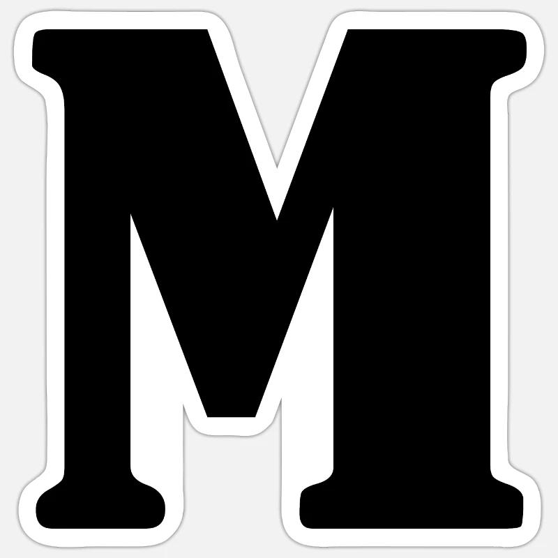 M - Sticker Größe S (10 x 10 cm) - Mattweiß