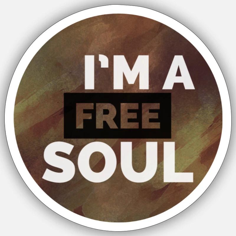 Ich bin eine freie Seele Sticker Größe S (10 x 10 cm)