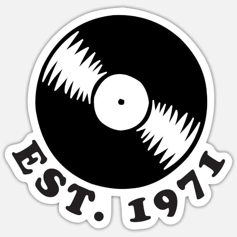 Millésime 1971 - Sticker taille S (10 x 10 cm) - blanc mat