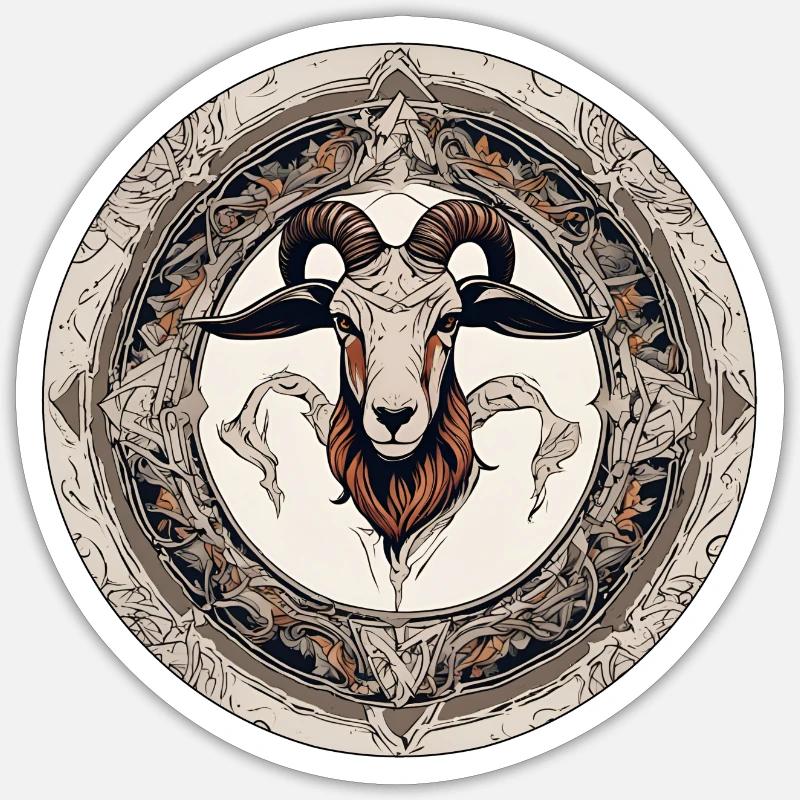 Ram - Sticker size S (10 x 10 cm) - white matte