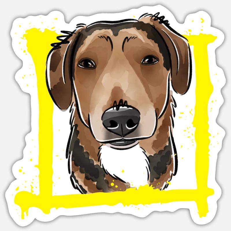 Dackel-Lover - Sticker Größe S (10 x 10 cm) - Mattweiß