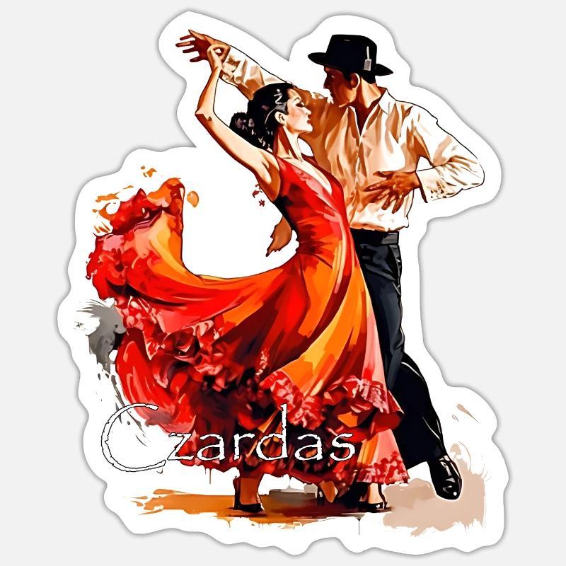 Dancing has many advantages Sticker size S (10 x 10 cm)
