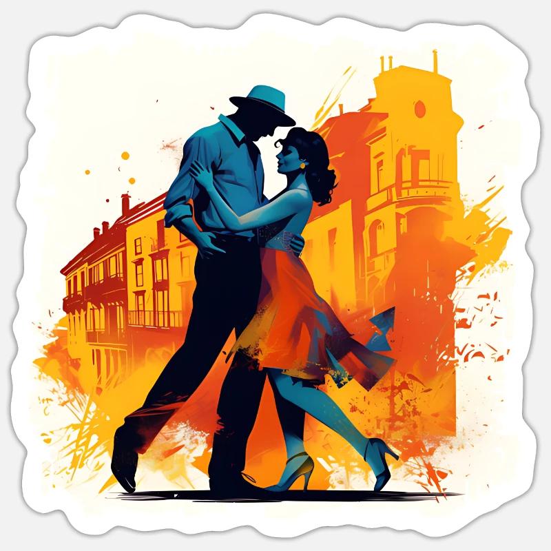 Dancing has many advantages Sticker size S (10 x 10 cm)