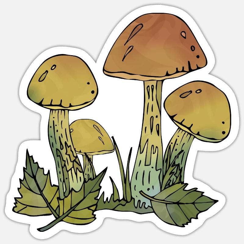 Fungi - Sticker size S (10 x 10 cm) - white matte