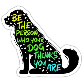 Haustiere Hund Statement Lieblingstier Kuscheltier - Sticker Größe S (10 x 10 cm) - Mattweiß - Vorne