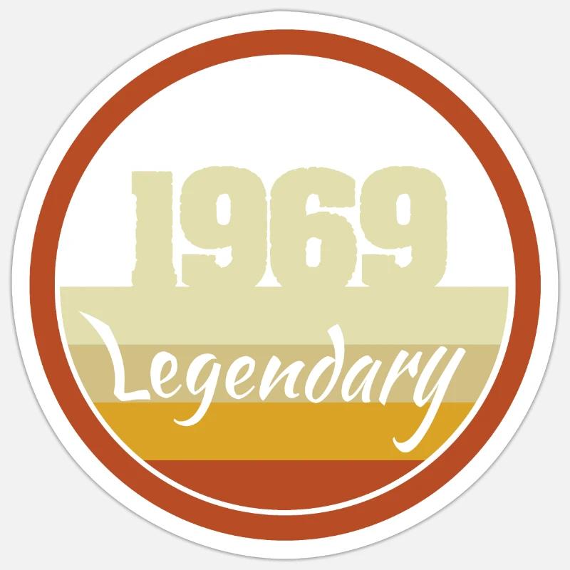 1969 - Sticker size S (10 x 10 cm) - white matte
