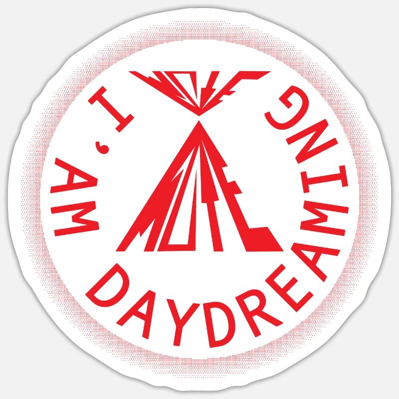 Muet Je rêve de design - Sticker taille S (10 x 10 cm) - blanc mat