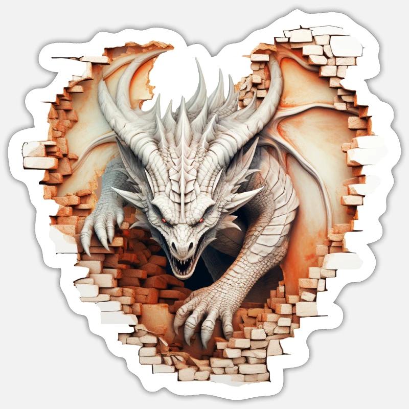 Cool Dragon Sticker size S (10 x 10 cm)